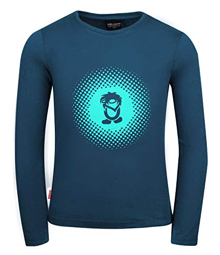 Trollkids Mädchen Pointillism Longsleeve, Mitternachtsblau/Dunkleminze, Größe 128 von Trollkids