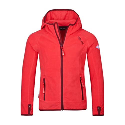 Trollkids Mädchen Sandefjord Fleece Jacke, Kirschrot/, Größe 104 von Trollkids