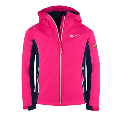 Trollkids Girls Kristiansand Jacket 176, Navy/pink von Trollkids