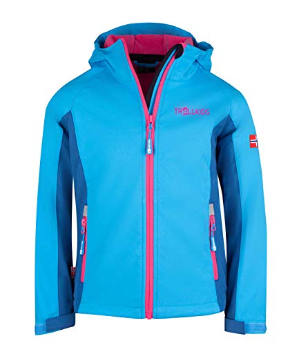 Trollkids Mädchen Softshell Jacke Kristiansand, Mitternachtsblau, Größe 104 von Trollkids