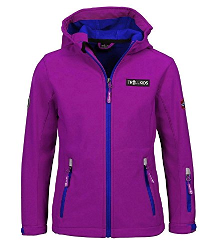 Trollkids Mädchen Softshell Jacke Oslofjord, Fuchsiarot, Größe 110 von Trollkids