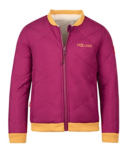 Trollkids Mädchen Wendejacke Hamar, Pflaume/Honig, Größe 110 von Trollkids