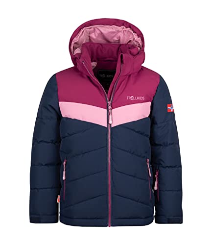 Trollkids Mädchen Winterjacke Gryllefjord, Marineblau/Violett, Größe 164 von Trollkids