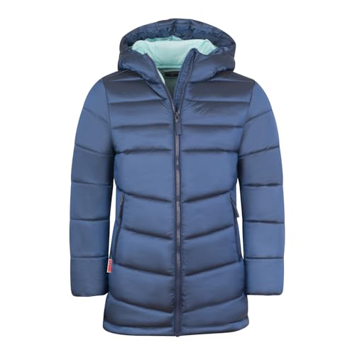 Trollkids Mädchen Winterjacke Trondheim, Lotusblau/Marine/Kalte Minze, Größe 140 von Trollkids