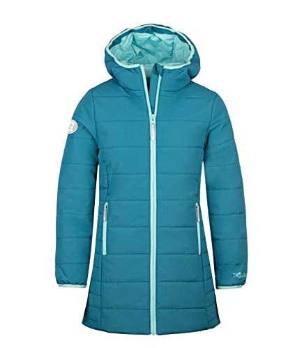 Trollkids Mädchen Wintermantel Winterjacke Stanavanger, Blaugrün/Wasserblau, Größe 128 von Trollkids