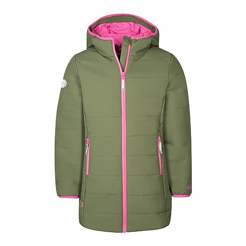 Trollkids Mädchen Wintermantel Winterjacke Stanavanger, Dunkle Olive/Hellmagenta, Größe 164 von Trollkids