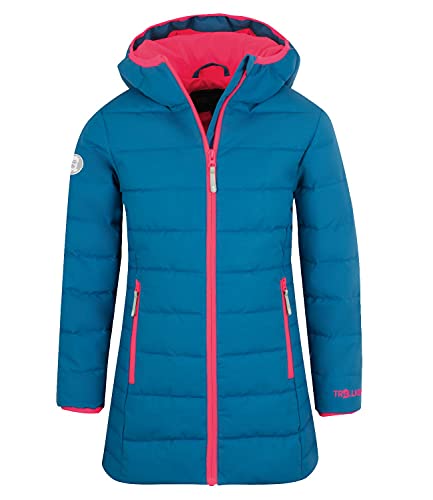 Trollkids Mädchen Wintermantel Winterjacke Stanavanger, Mitternachtsblau/Coral, Größe 176 von Trollkids