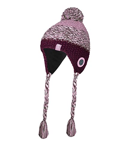 Trollkids Mädchen Wollmütze mit Bommel Borgund, Pflaume/Violett, Größe 2-5 Years; 48-52cm von Trollkids