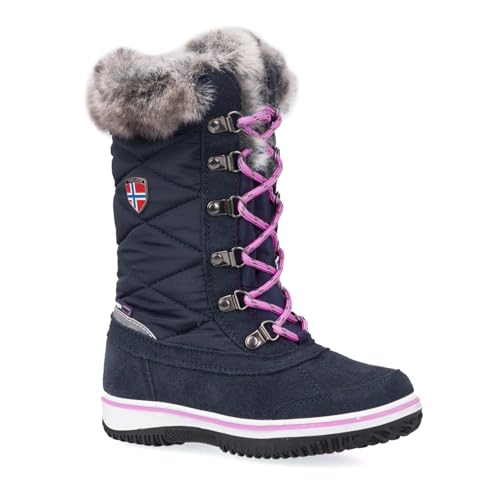 Trollkids Girls Holmenkollen Snow Boots 32, navy/pink von Trollkids