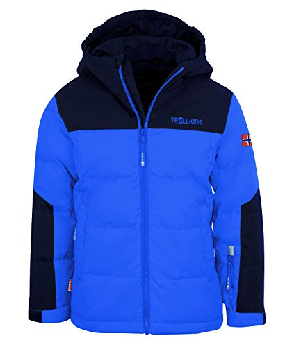 Trollkids Narvik XT Daunenjacke, Mittelblau/Marineblau, Größe 128 von Trollkids