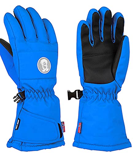 Trollkids Narvik wasserabweisende Handschuhe, Azurblau, Größe 4,5; 7-8 Years von Trollkids