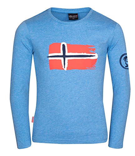 Trollkids Oslo Longsleeve, Mittelblau, Größe 92 von Trollkids