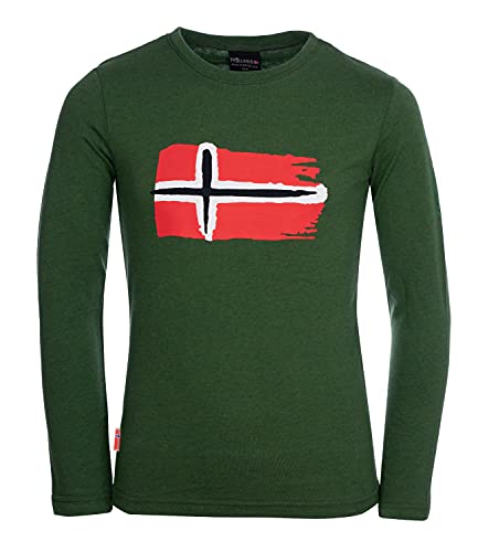 Trollkids Oslo Longsleeve, Waldgrün, Größe 128 von Trollkids