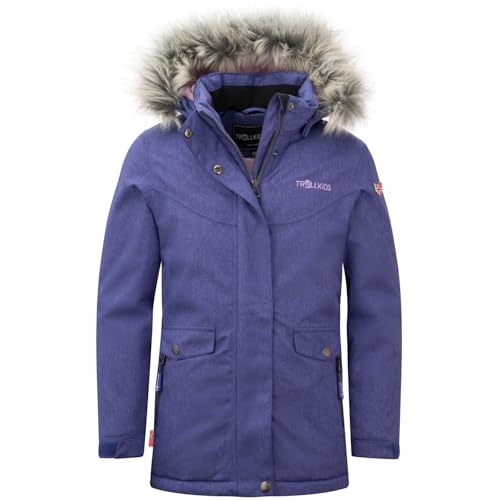 Trollkids Girls Oslo Coat XT 128, Dark Purple von Trollkids