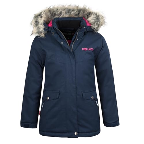 Trollkids Girls Oslo Coat XT 116, Navy/pink von Trollkids