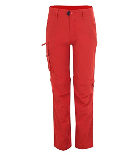 Trollkids Quick-Dry Zip-Off Hose Oppland Slim Fit, Rot, Größe 158 von Trollkids