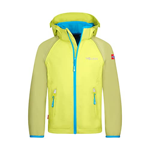 Trollkids Rondane Softshell Jacke Zip Off, Hellgrün/Kiwigrün, Größe 140 von Trollkids