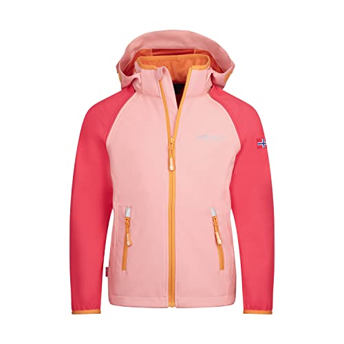 Trollkids Rondane Softshell Jacke Zip Off, Koralle/Kirschrot, Größe 128 von Trollkids