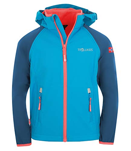 Trollkids Rondane Softshell Jacke Zip Off, Mitternachtsblau, Größe 104 von Trollkids