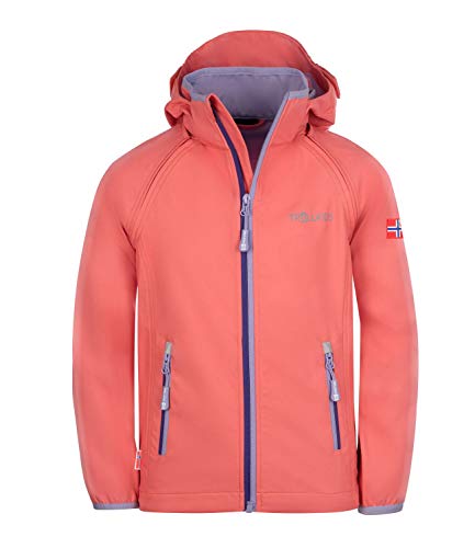 Trollkids Rondane Softshell Jacke Zip Off, Rosa, Größe 164 von Trollkids