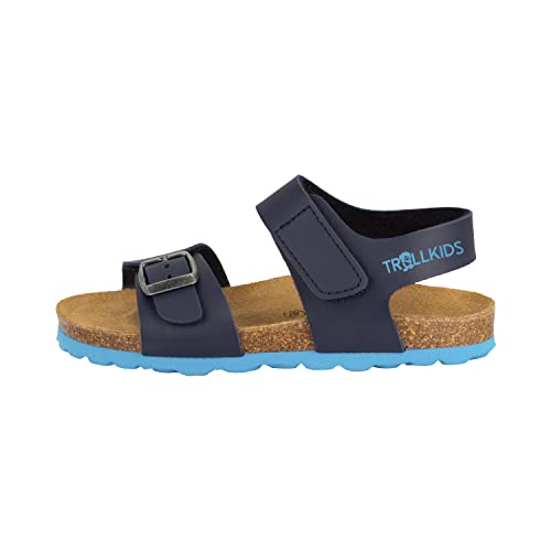 Trollkids Sandale für Kinder mit enorgonomischem Fußbett Bergen, Marineblau/Blau, Größe 36 von Trollkids