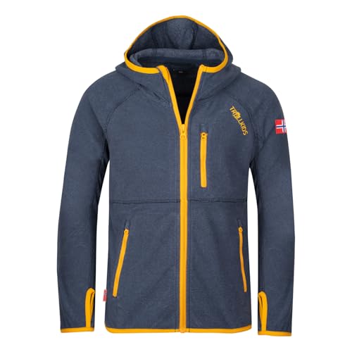 Trollkids Kids Sandefjord Jacket 98, Mystic Blue/Yellow von Trollkids