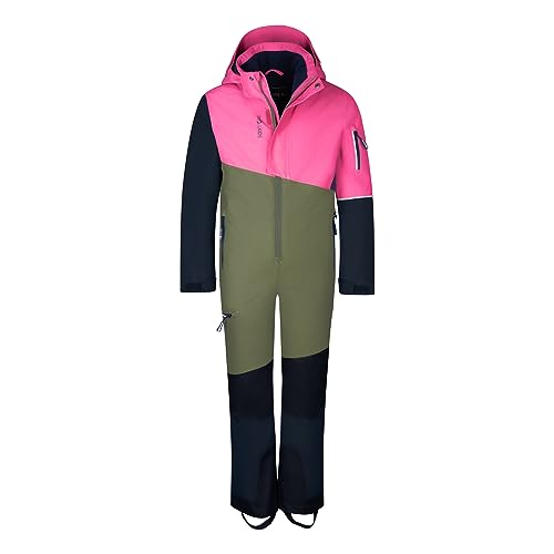 Trollkids Schneeanzug Hallingdal, Hellmagenta/Dunkle Olive/Marine, Größe 104 von Trollkids