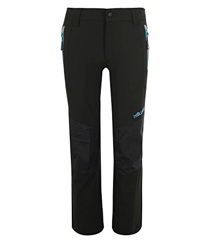 Trollkids Softshell Hose Lysefjord, Schwarz/Mittelblau, Größe 164 von Trollkids