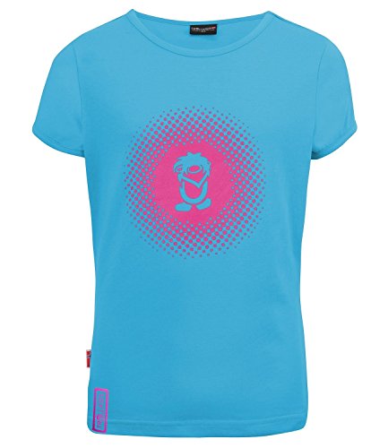 Trollkids T-Shirt Mädchen Logo, Hellblau/Pink, Größe 110 von Trollkids