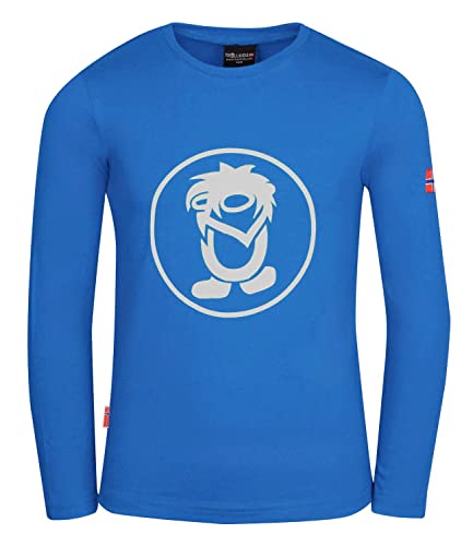 Trollkids Troll Longsleeve, Leuchtendes Blau/wolkig grau, Größe 164 von Trollkids