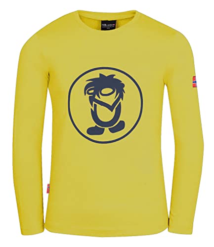 Trollkids Troll Longsleeve, Trübes Gelb/Marineblau, Größe 152 von Trollkids