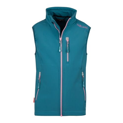 Trollkids Kids Trollfjord Vest 104, teal/mauve von Trollkids