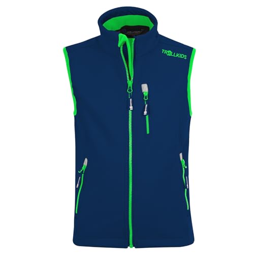 Trollkids Kids Trollfjord Vest 98, navy/green von Trollkids