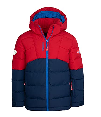 Trollkids Winterjacke Gryllefjord, Hellrot/Blau, Größe 152 von Trollkids