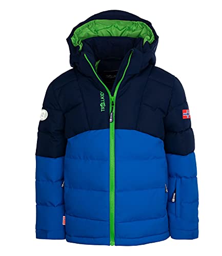 Trollkids Winterjacke Gryllefjord, Marineblau/Hellgrün, Größe 164 von Trollkids