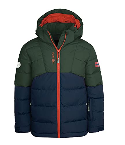 Trollkids Winterjacke Gryllefjord, Waldgrün/Marineblau, Größe 104 von Trollkids