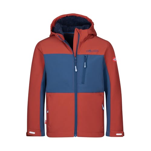 Trollkids warme und vielseitige Kinder Softshell-Jacke BERGSFJORD, Rostrot/Mystik Blau, Größe 164 Trollkids warme und vielseitige Kinder Softshell-Jacke BERGSFJORD, Rostrot/Mystik Blau, Größe 164 von Trollkids