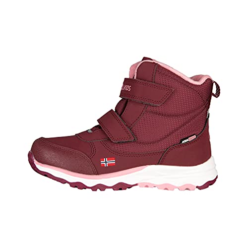 Trollkids wasserdichte Winterschuhe Wanderschuhe Hafjell, Kastanienrot/Antikrosa, Größe 28 von Trollkids