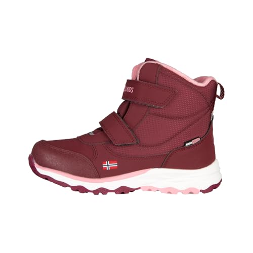 Trollkids wasserdichte Winterschuhe Wanderschuhe Hafjell, Kastanienrot/Antikrosa, Größe 32 von Trollkids