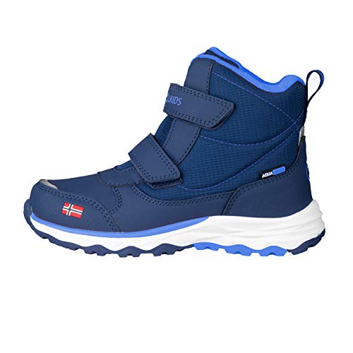 Trollkids wasserdichte Winterschuhe Wanderschuhe Hafjell, Marineblau/Mittelblau, Größe 28 von Trollkids