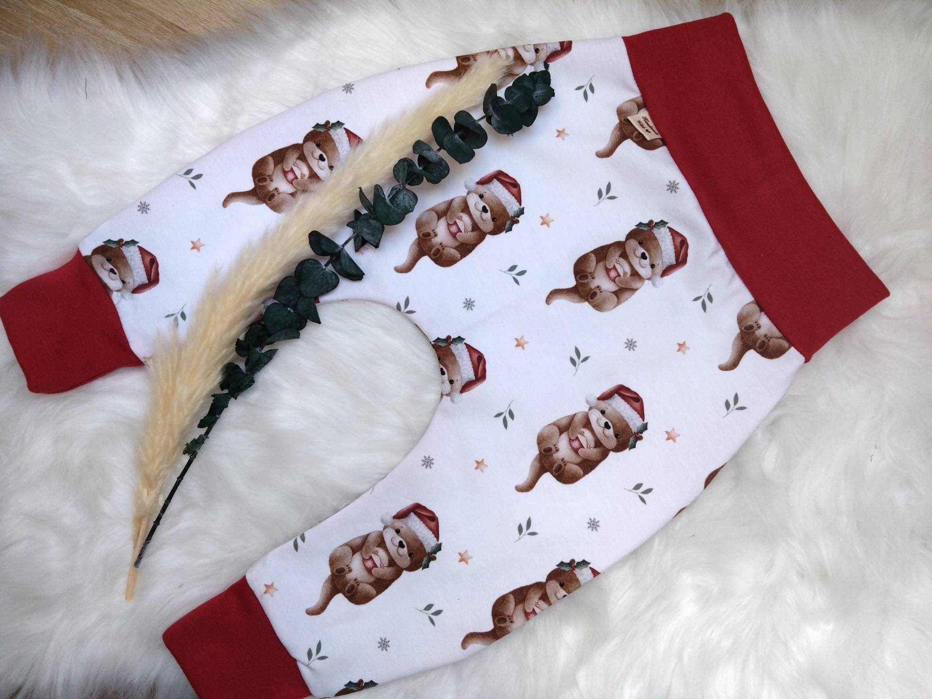 Pumphose Baby Weihnachten Otter in Verschiedenen Größen von TrollkvinneHandmade