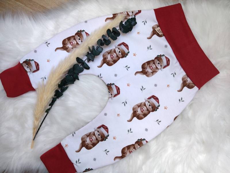 Pumphose Baby Weihnachten Otter in Verschiedenen Größen von TrollkvinneHandmade