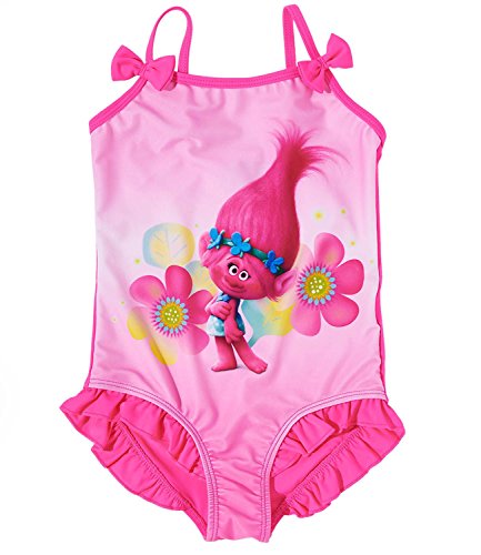 Trolls Mädchen Badeanzug - pink - 128 von Trolls