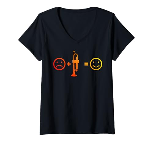 Damen Jazz Trompeter Trumpet Player Herren T-Shirt mit V-Ausschnitt Damen Jazz Trompeter Trumpet Player Herren T-Shirt mit V-Ausschnitt von Trompeter Jazz Trompeter Trumpet Player Damen
