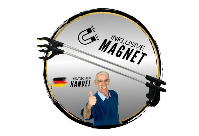 TronicXL Greifarm 2x Greifzange mit Magnet Greifhilfe Metall Greifer für Senioren Müll, 2-tlg., magnetisch, rostfrei von TronicXL