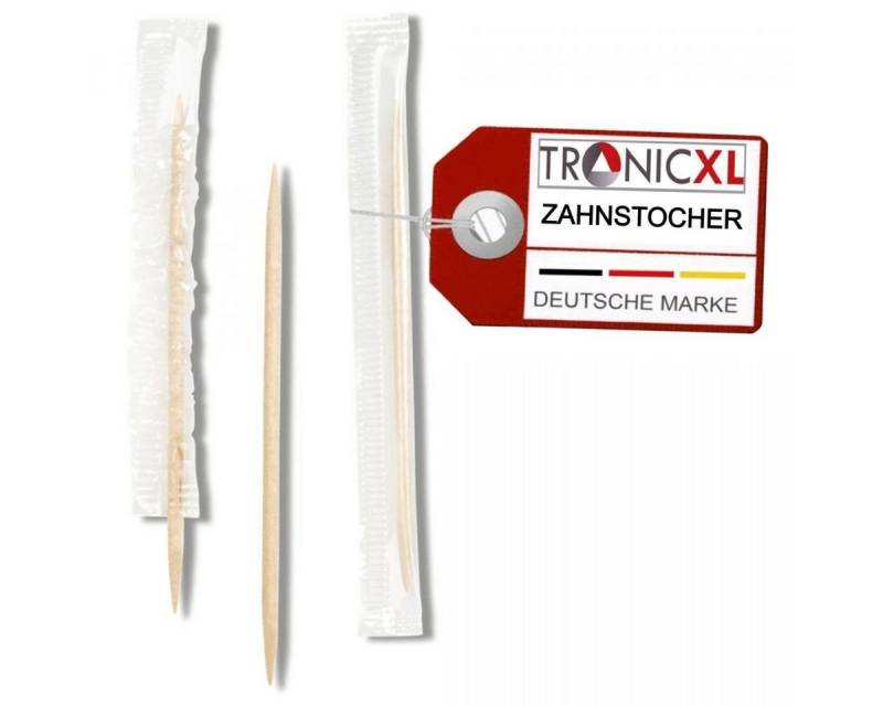 TronicXL Zahnpflege-Set 5000x Zahnstocher einzeln verpackt Gastro Bistro Holz Zubehör, 5000-tlg. von TronicXL