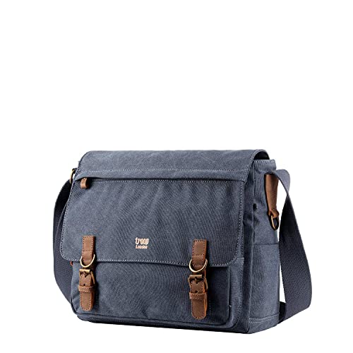 TRP0207 Troop London Classic Canvas Laptop Messenger Bag (Blue) von Troop London