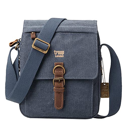 TRP0211 Troop London Classic Canvas Across Body Bag (Blue) von Troop London