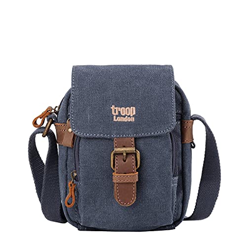 TRP0213 Troop London Classic Canvas Across Body Bag (Blue) von Troop London