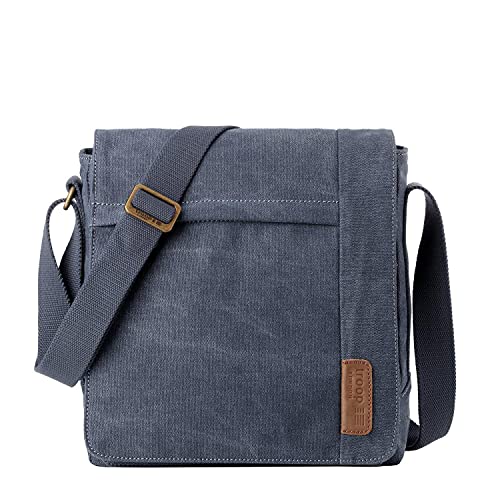 TRP0219 Troop London Classic Canvas Across Body Bag (Blue) von Troop London